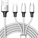 كابل تبدیل USB به لايتنينگ /micro USB/USB-C سمگپرس مدل توربو شارژ طول 1 متر